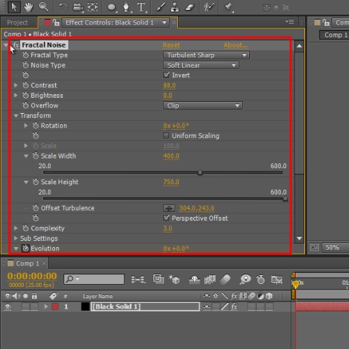 Step # 3 – Configure Turbulence Displace Effect