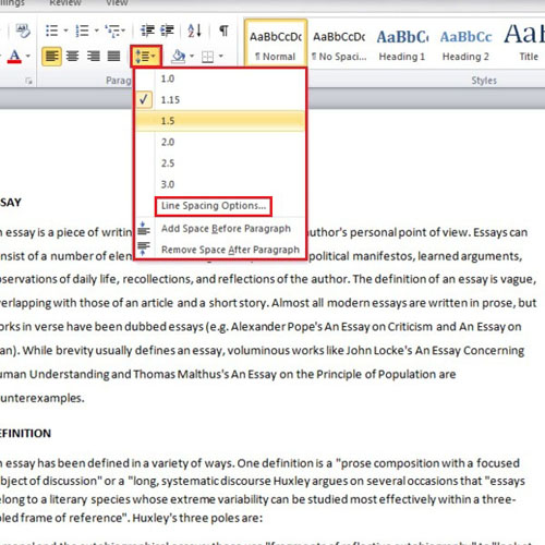 How To Change Line Spacing In Excel 2010