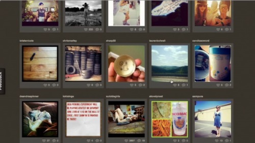 Once logged in, you can see a thumbnail list of all of your friend's instagram photos