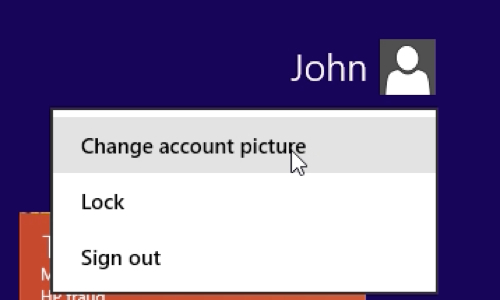 Change account picture in Windows 8