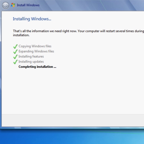 installing windows 7 from usb