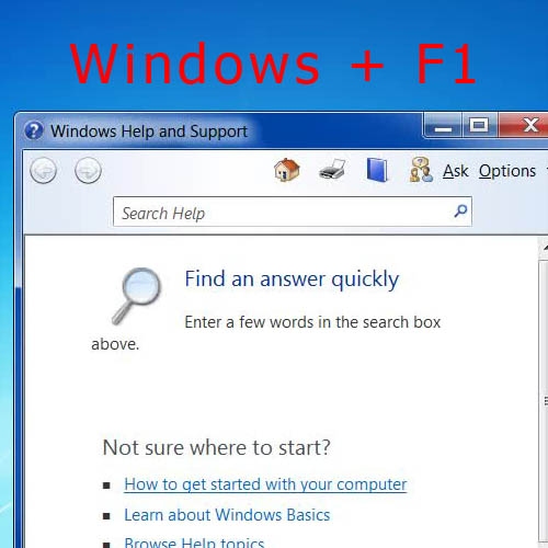 Windows + F1