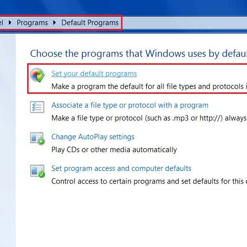 how to set microsoft office as default in windows 7