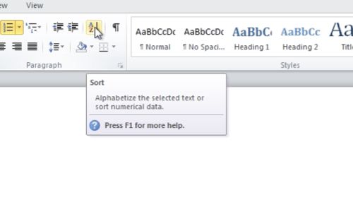 how alphabetize a list in microsoft word for mac