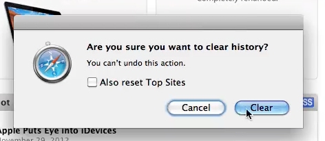 how to delete history for a new free trial on mac