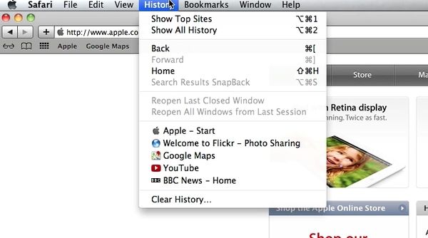 Go to Safari and Clear History at the top using History