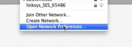 select open network preferences