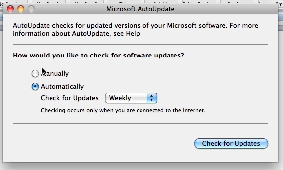 macbook air microsoft autoupdate