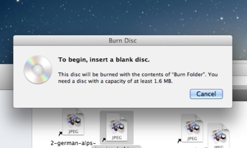 burn cd mac