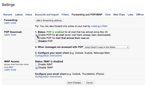 aol verizon mail convert pop to imap