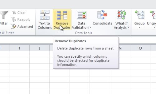 delete duplicates excel for mac