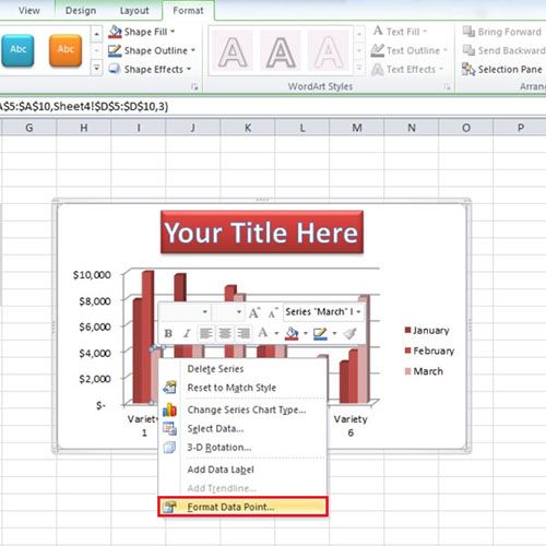how to put chart title in excel for mac