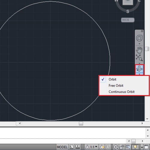 Select the “orbit” tool