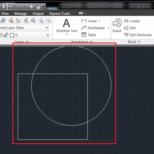 Make overlapping shapes