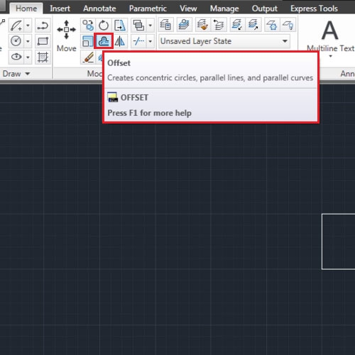 cad offset lines