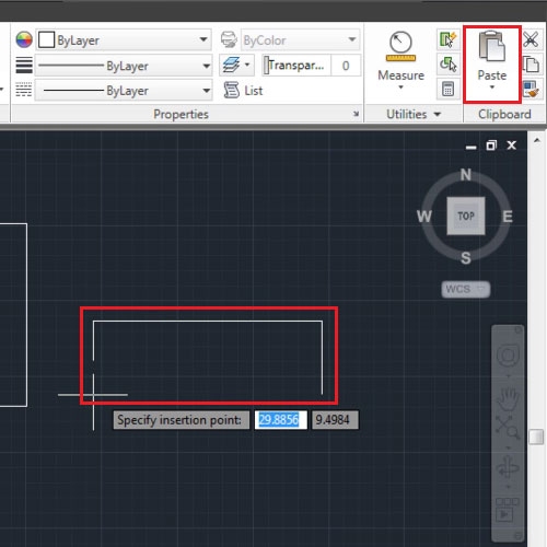 Paste the shape