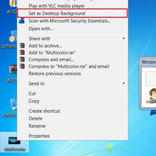 How to Set GIF as Background Windows 7 