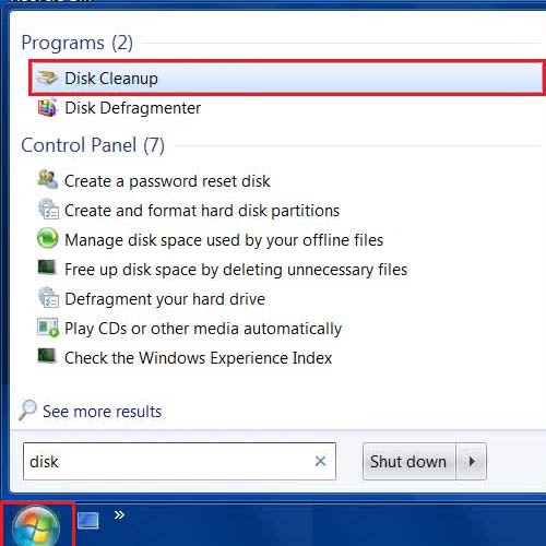 how to delete junk files in windows 7