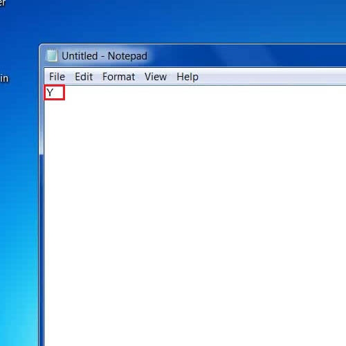 Type in the letter Y and Save it in a text file