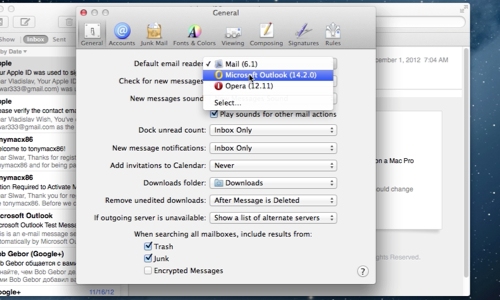 mac mac outlook default email client for chrome