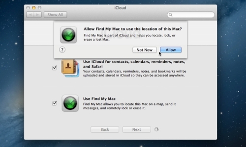 Enable Find My Mac