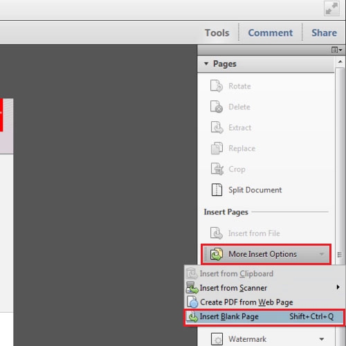 Add blank page to create a new PDF