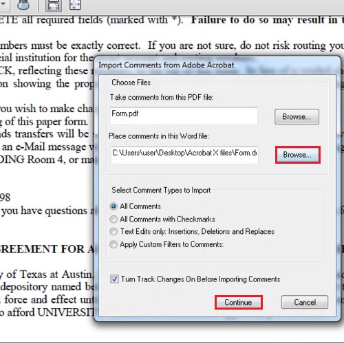 pdf export comments to word