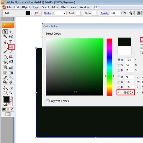 Make a colored rectangle
