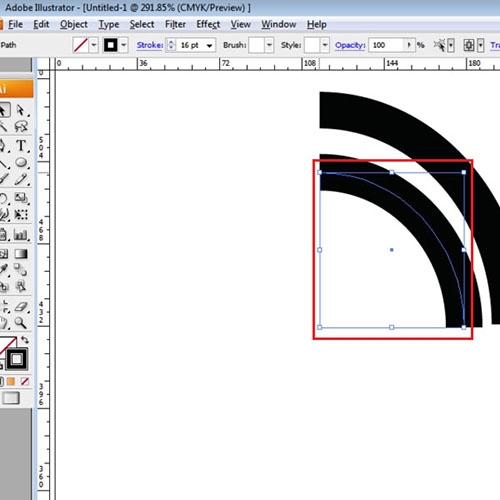 Copy the circular portion left