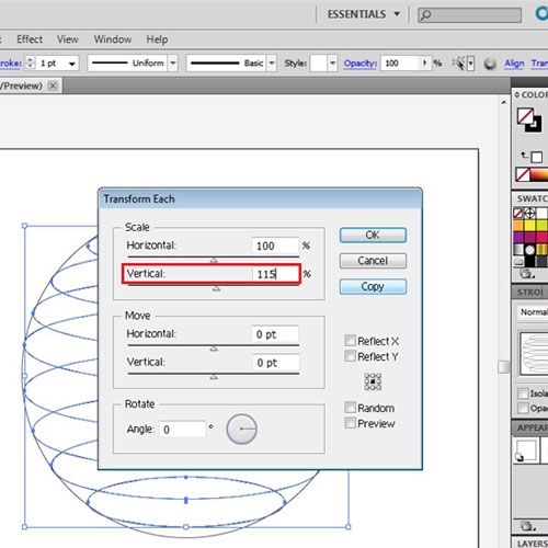 Duplicate the ellipses