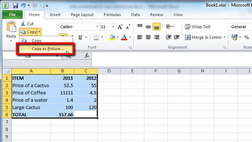 Copy Excel Sheet To Email