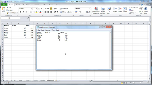 Comparing the exported text file to the original sheet