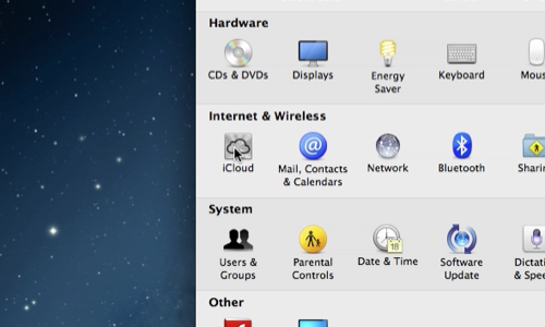 Go to iCloud in System Preferences