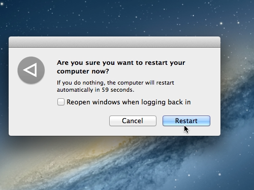 mac restart choose startup disk