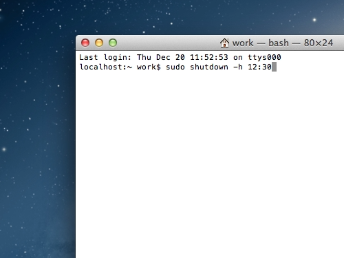 mac shutdown from command line