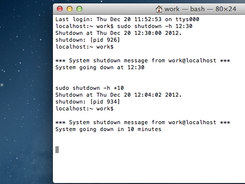 mac shutdown from command line