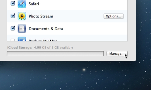 Manage iCloud space