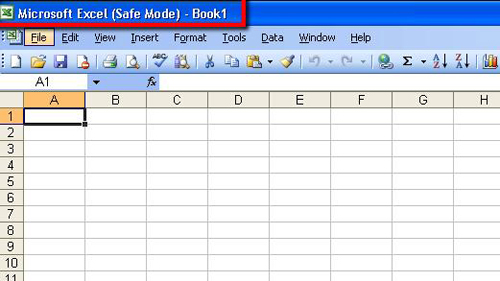 Excel 2003 running in safe mode