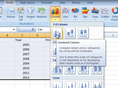 design tab in excel for mac