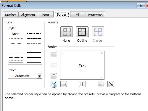 Select the border style