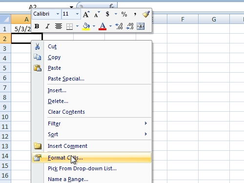 Auto format the date in the cell