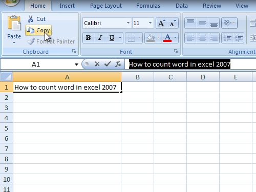 Copy data from excel