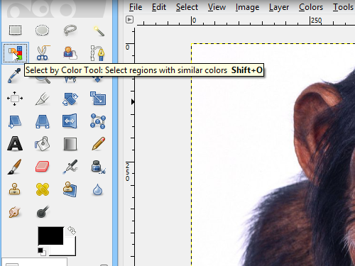 Choose Select By Color Tool