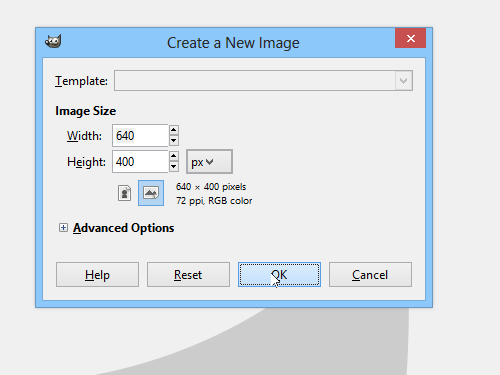 Set the image properties