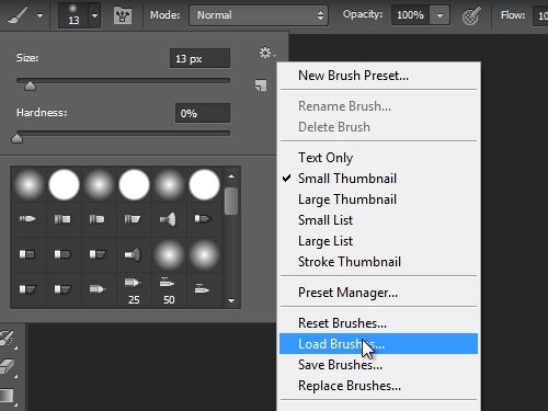 photosketcher load custom brush