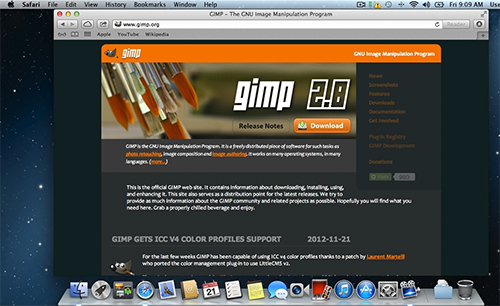 gimp for mac 10.9.1