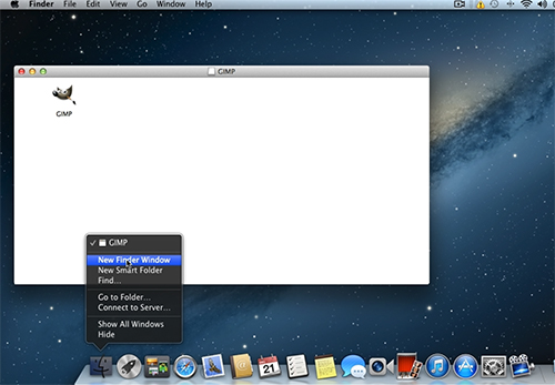 Choose New Finder Window