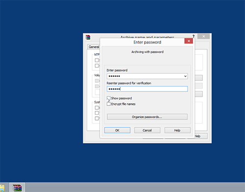 create password folder windows 10
