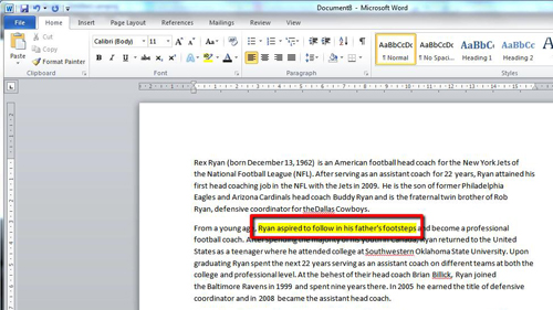 how to remove highlighting in word from copied text