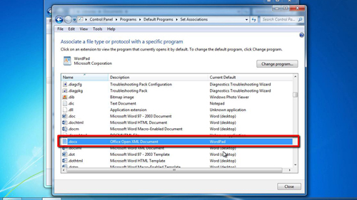 Locating the file type